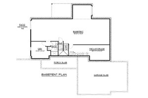 Floor Plan - Lower Floor for Craftsman House Plan #1064-39 - 3 bed, 2.5 bath