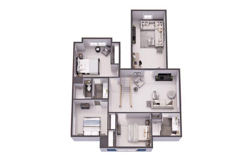 House Design - Floor Plan - Main Floor 1 for Farmhouse House Plan #51-1273 - 4 bed, 3.5 bath