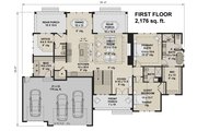 Farmhouse Style House Plan - 2 Beds 2.5 Baths 2176 Sq/Ft Plan #51-1234 