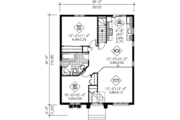 Traditional Style House Plan - 2 Beds 1 Baths 952 Sq/Ft Plan #25-167 