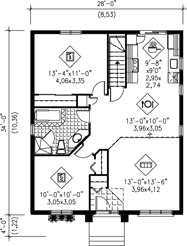 Traditional Floor Plan - Main Floor Plan #25-167