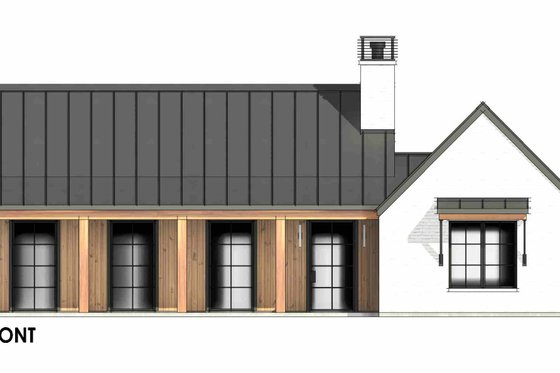 Exterior - Front Elevation 6 for Farmhouse House Plan #1096-121 - 3 bed, 2 bath