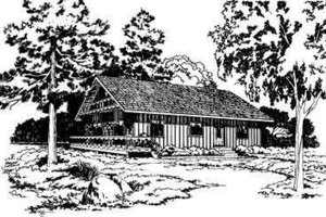 Cottage Exterior - Front Elevation Plan #312-208