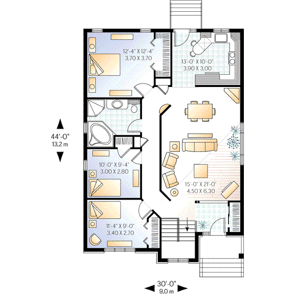 European Floor Plan - Main Floor Plan #23-352