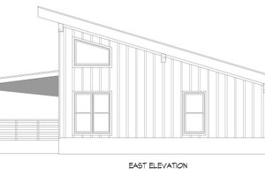 Exterior - Rear Elevation for Contemporary House Plan #932-908 - 2 bed, 1 bath
