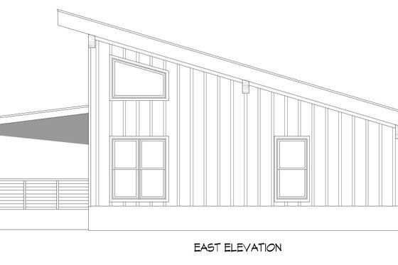 Exterior - Rear Elevation for Contemporary House Plan #932-908 - 2 bed, 1 bath