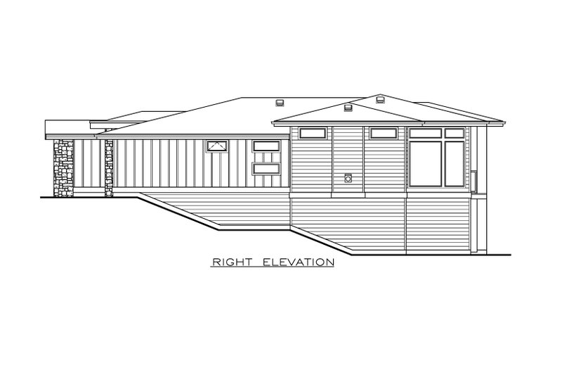 House Plan Design - Exterior - Other Elevation 1 for Prairie House Plan #1100-68 - 2 bed, 2 bath
