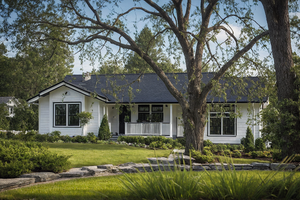 Exterior - Front Elevation 4 for Ranch House Plan #515-13 - 2 bed, 1 bath