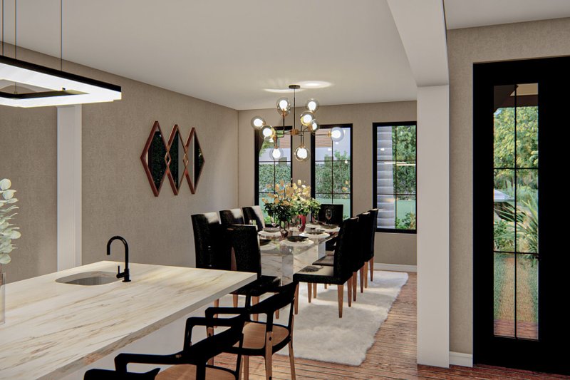 Home Plan - Interior - Dining Room for Mediterranean House Plan #455-555 - 4 bed, 3.5 bath