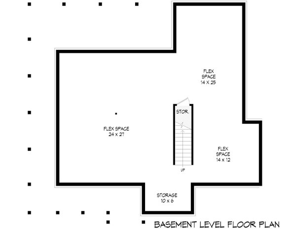 House Blueprint - Floor Plan - Lower Floor for Farmhouse House Plan #932-1444 - 3 bed, 2.5 bath