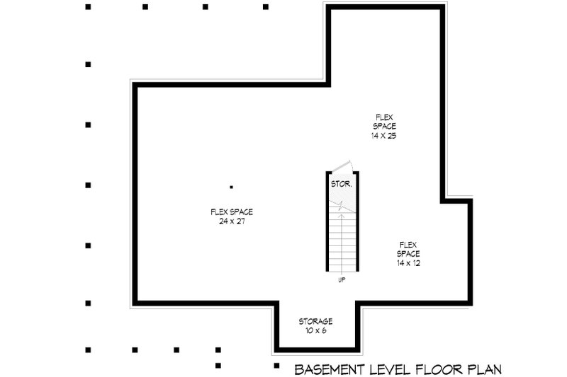House Blueprint - Floor Plan - Lower Floor for Farmhouse House Plan #932-1444 - 3 bed, 2.5 bath