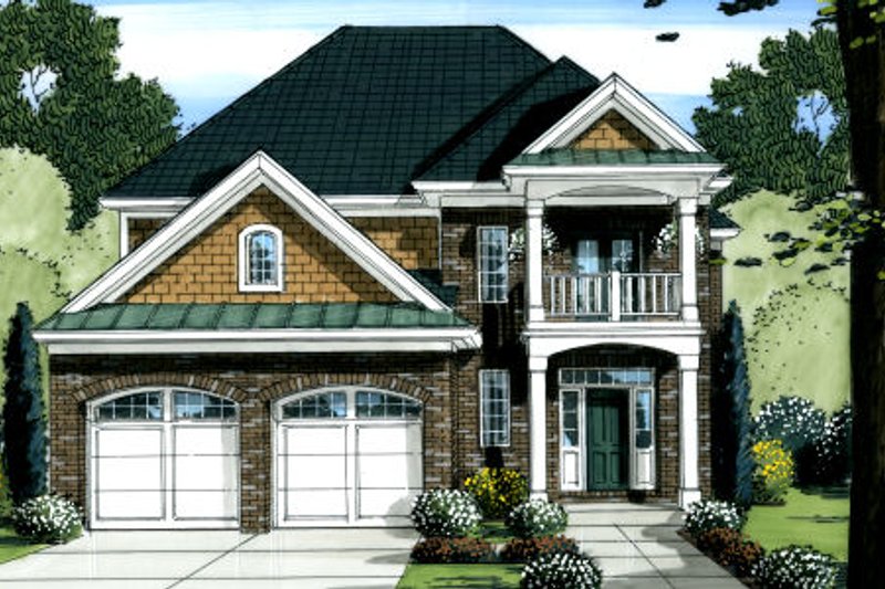 Architectural House Design - Traditional Exterior - Front Elevation Plan #46-445