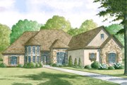 European Style House Plan - 4 Beds 3.5 Baths 3713 Sq/Ft Plan #923-2 