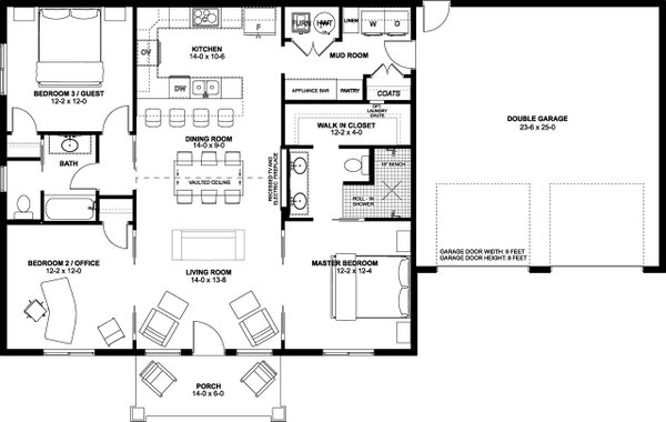 Farmhouse Floor Plan - Main Floor Plan #126-256