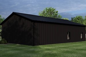 Exterior - Rear Elevation for Barndominium House Plan #1064-282 - 2 bed, 1 bath