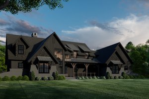 Exterior - Front Elevation 3 for Farmhouse House Plan #1088-7 - 3 bed, 3.5 bath