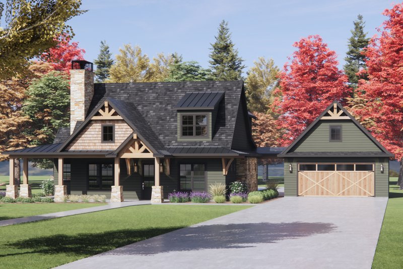 House Blueprint - Exterior - Front Elevation 6 for Craftsman House Plan #1096-163 - 3 bed, 2.5 bath