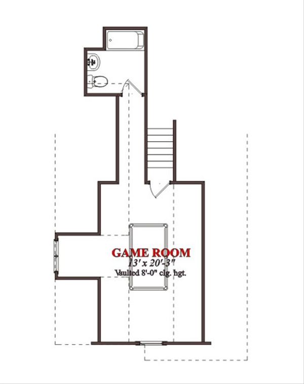 Bungalow Floor Plan - Upper Floor Plan #63-225