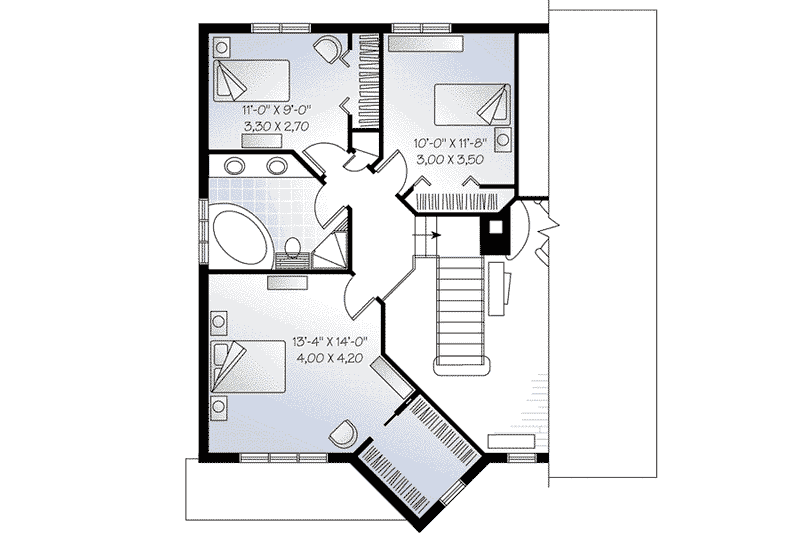 Home Plan - Floor Plan - Upper Floor House Plan #23-517 - 3 bed, 1.5 bath