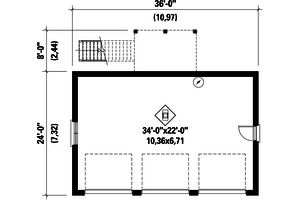Floor Plan - Main Floor for European House Plan #25-4751, 0 bath