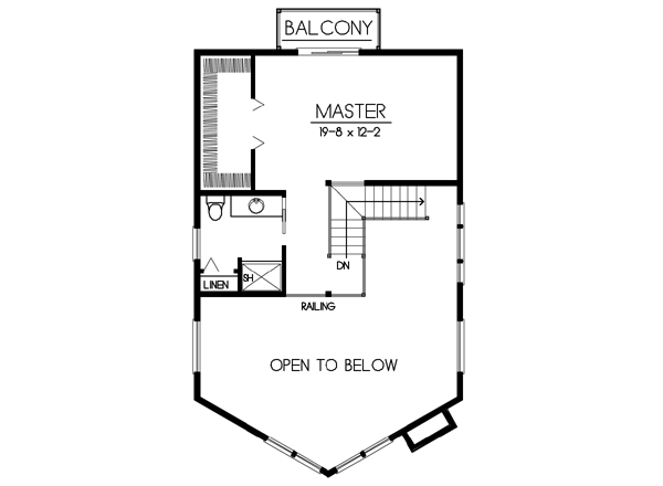 Modern Floor Plan - Upper Floor Plan #100-452