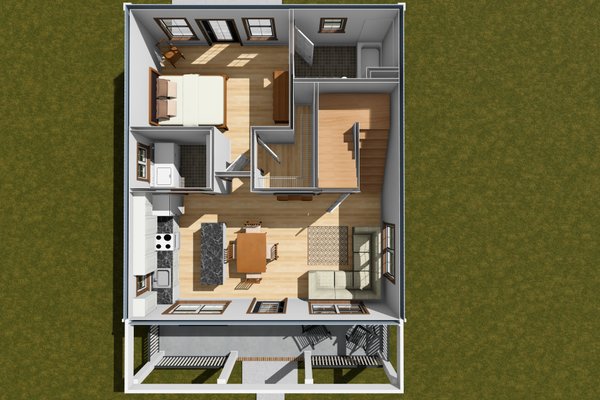 House Blueprint - Cottage Floor Plan - Main Floor Plan #513-2389