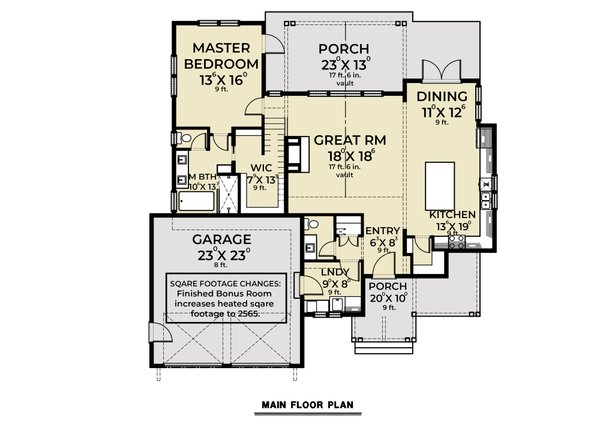 Farmhouse Floor Plan - Main Floor Plan #1070-164