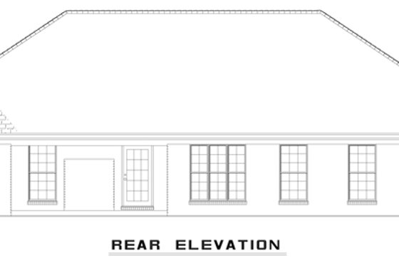 Exterior - Rear Elevation for Traditional House Plan #17-3275 - 3 bed, 2 bath