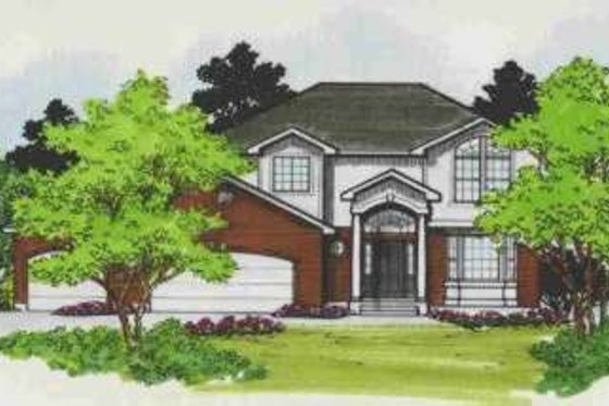 Exterior - Front Elevation for Traditional House Plan #308-116 - 4 bed, 2.5 bath