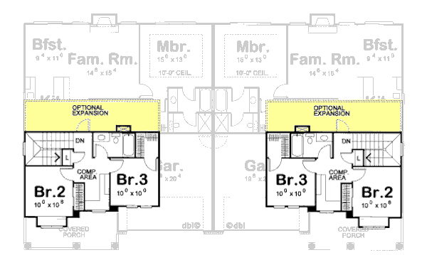 Dream House Plan - Cottage Floor Plan - Upper Floor Plan #20-1267
