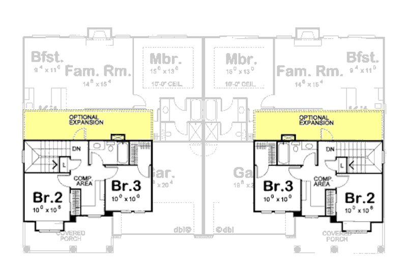 Home Plan - Floor Plan - Upper Floor for Cottage House Plan #20-1267 - 3 bed, 2.5 bath
