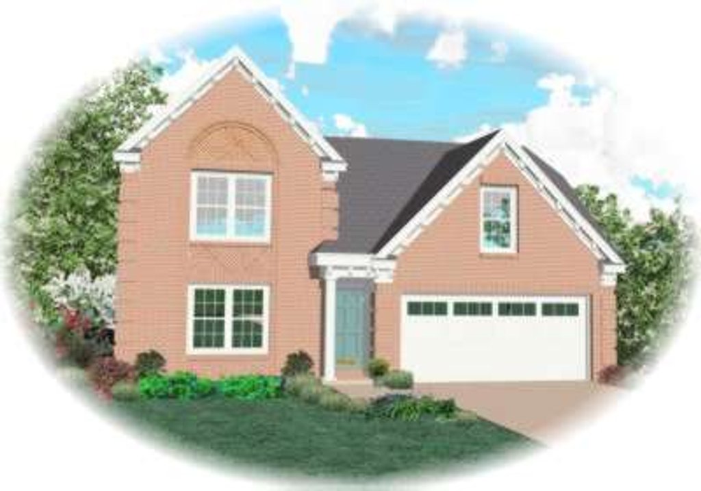 Exterior - Front Elevation 2 for European House Plan #81-655 - 3 bed, 2.5 bath