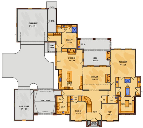 Traditional Floor Plan - Main Floor Plan #1081-46