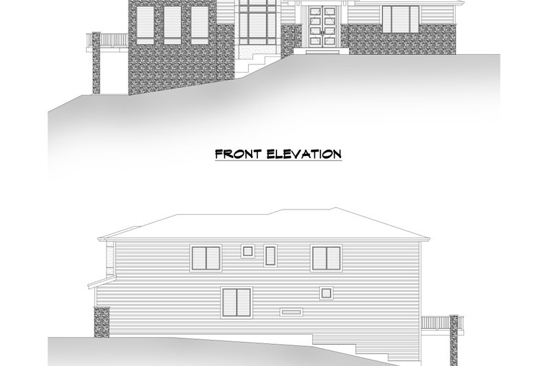 House Design - Exterior - Other Elevation 3 for Contemporary House Plan #1066-118 - 5 bed, 5 bath