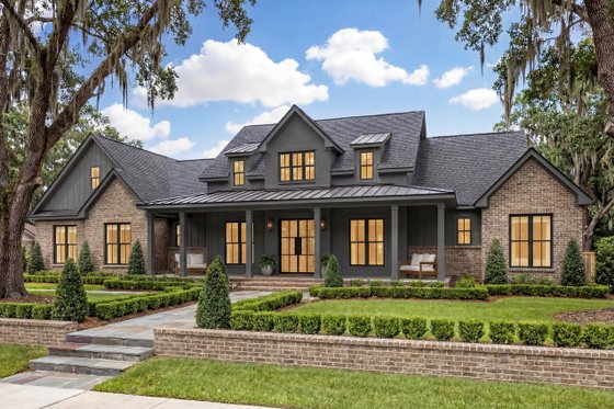 Exterior - Front Elevation 9 for Farmhouse House Plan #430-421 - 3 bed, 3.5 bath