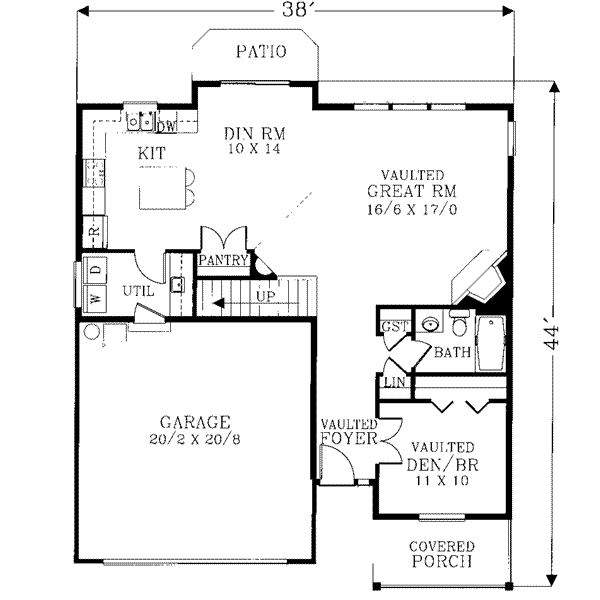 Traditional Floor Plan - Main Floor Plan #53-382