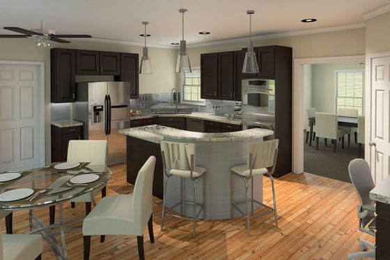 Interior - Kitchen for Country House Plan #57-644 - 4 bed, 3.5 bath