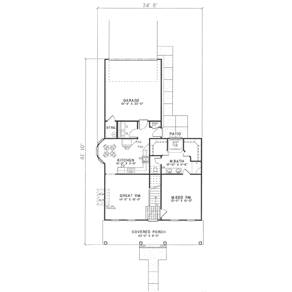 Traditional Floor Plan - Main Floor Plan #17-216