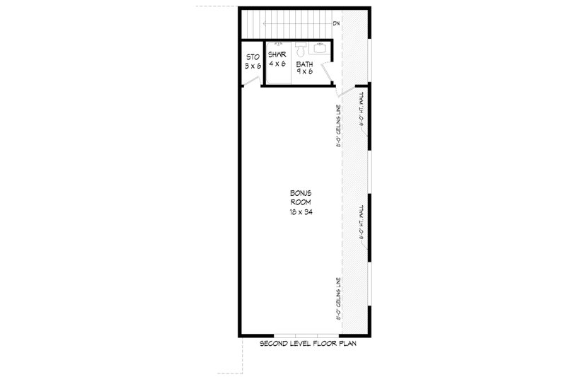 House Plan Design - Floor Plan - Upper Floor for Contemporary House Plan #932-835, 1 bath