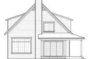 Exterior - Rear Elevation for Farmhouse House Plan #23-2582 - 4 bed, 2 bath