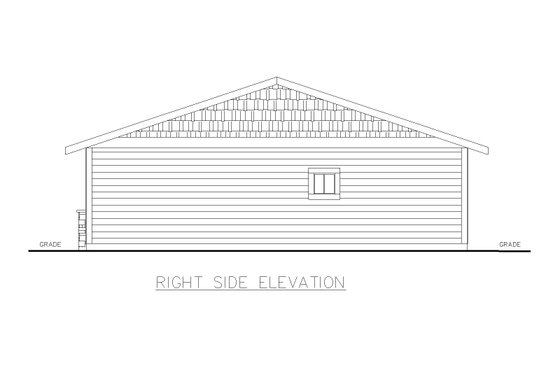 Exterior - Other Elevation 1 for Bungalow House Plan #117-1016 - 2 bed, 2 bath