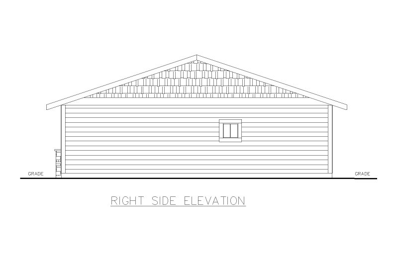 Home Plan - Exterior - Other Elevation 1 for Bungalow House Plan #117-1016 - 2 bed, 2 bath