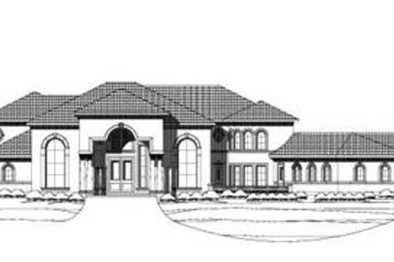Exterior - Front Elevation for Traditional House Plan #411-134 - 6 bed, 7.5 bath