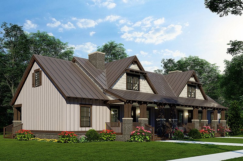 Home Plan - Exterior - Front Elevation 4 for Country House Plan #17-3472 - 3 bed, 2 bath