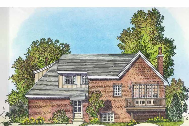 House Blueprint - Exterior - Rear Elevation 1 for Contemporary House Plan #1016-99 - 3 bed, 2.5 bath
