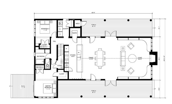 Farmhouse Floor Plan - Main Floor Plan #889-2