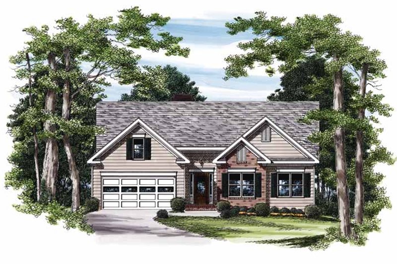 Architectural House Design - Ranch Exterior - Front Elevation Plan #927-811