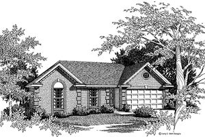 House Plan Design - Exterior - Front Elevation for Ranch House Plan #952-190 - 3 bed, 2 bath