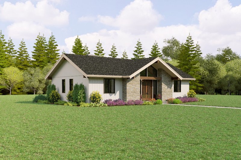 House Design - Exterior - Other Elevation 1 for Contemporary House Plan #48-1202 - 3 bed, 2 bath
