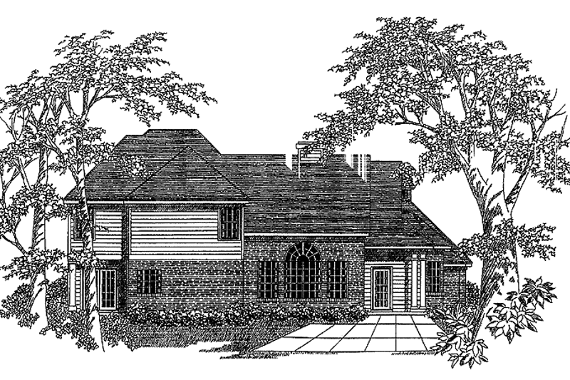 Dream House Plan - Exterior - Rear Elevation for Traditional House Plan #952-4 - 4 bed, 3 bath